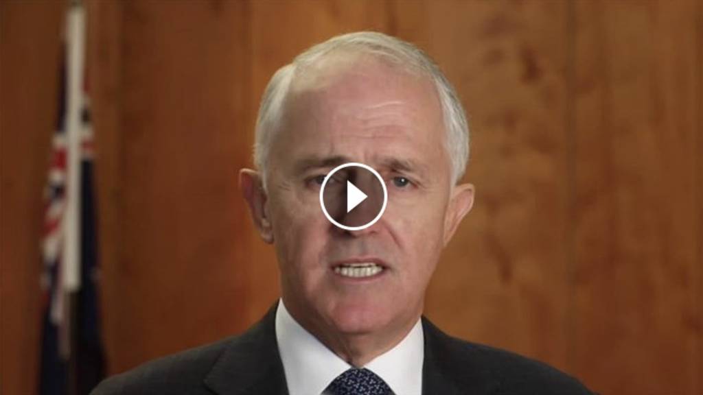 Video of Malcolm Turnbull speaking on the 457 Visas