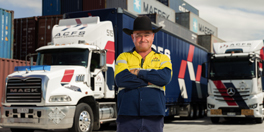 A truck driver suffering fatigue