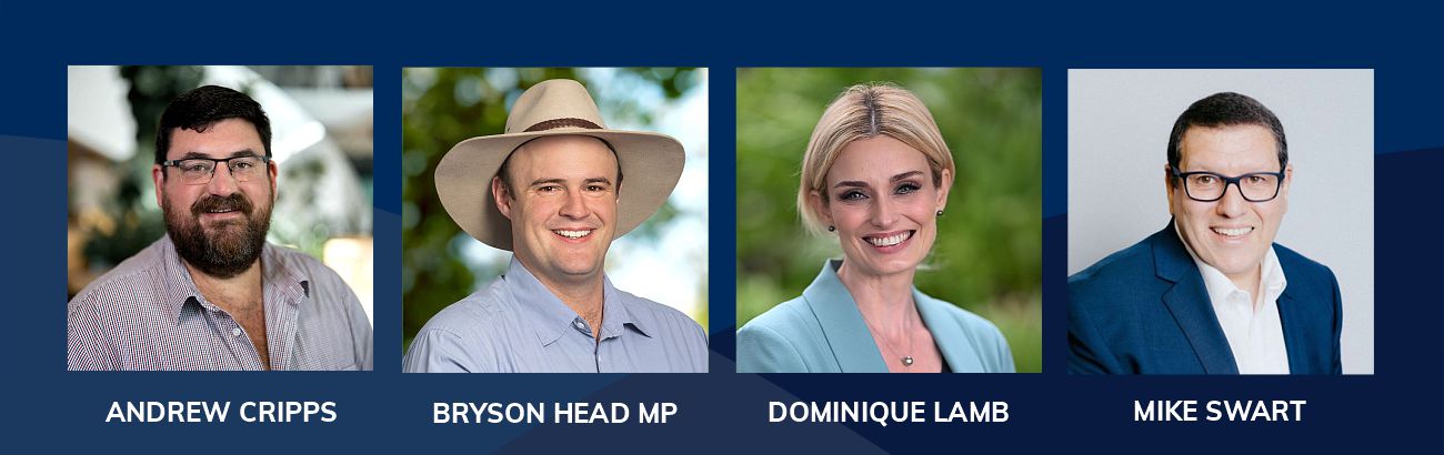 Andrew Cripps, Bryson Head MP, Dominique Lamb, Mike
Swart