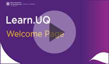 Learn.UQ Welcome Page